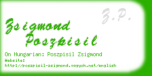 zsigmond poszpisil business card